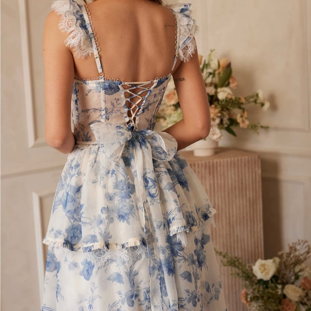 V Chapman Jolie Dress in Provencal Blue Floral